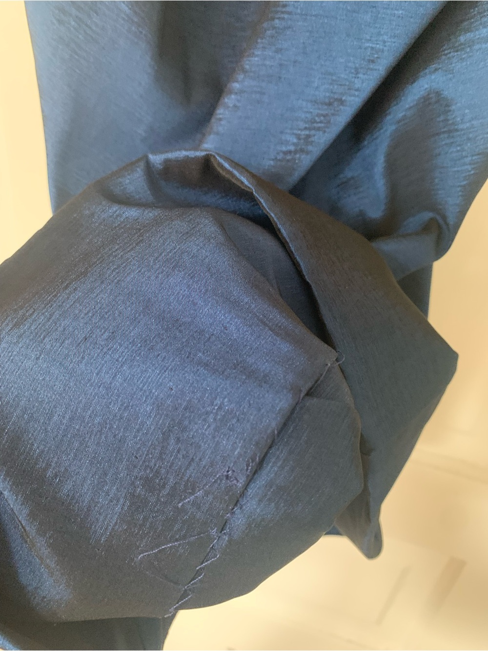 Xscape Navy Ruffle-Detail Ruched Midi Dress - Picture 9 of 10